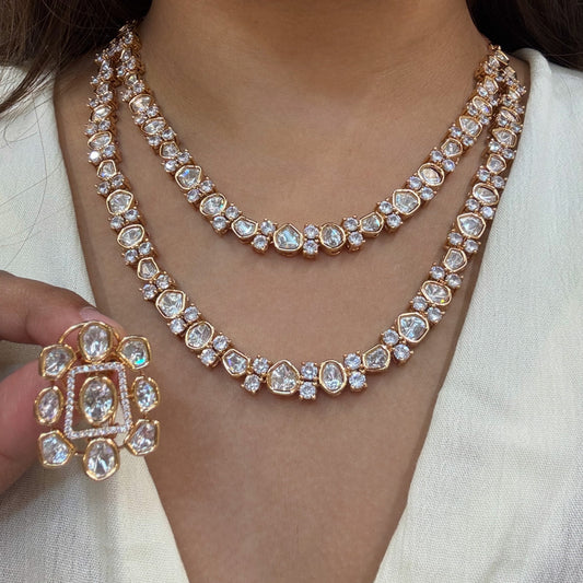 Kundan necklace with Earrings