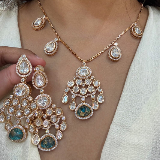 Kundan necklace with Earrings