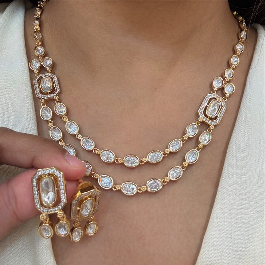 Kundan necklace with Earrings
