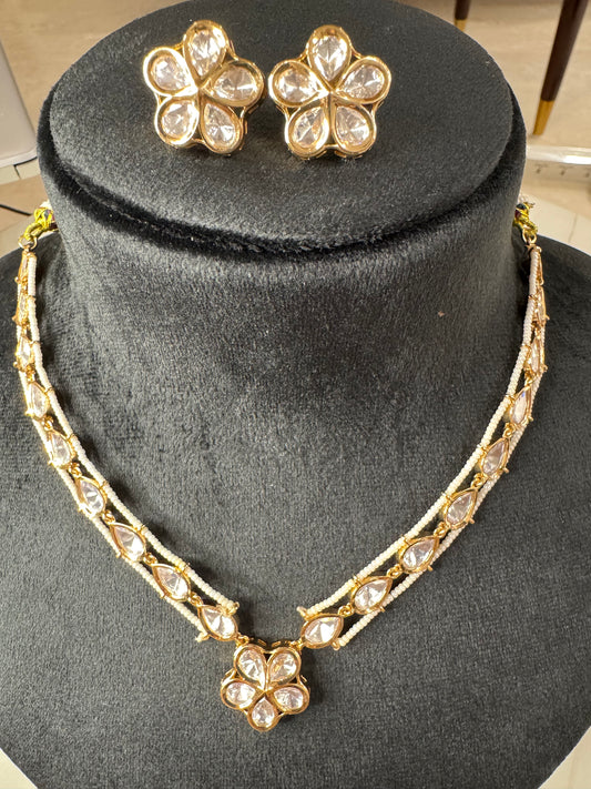 Kundan necklace with Earrings