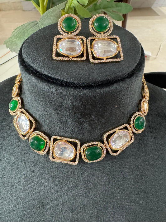 Kundan necklace with Earrings